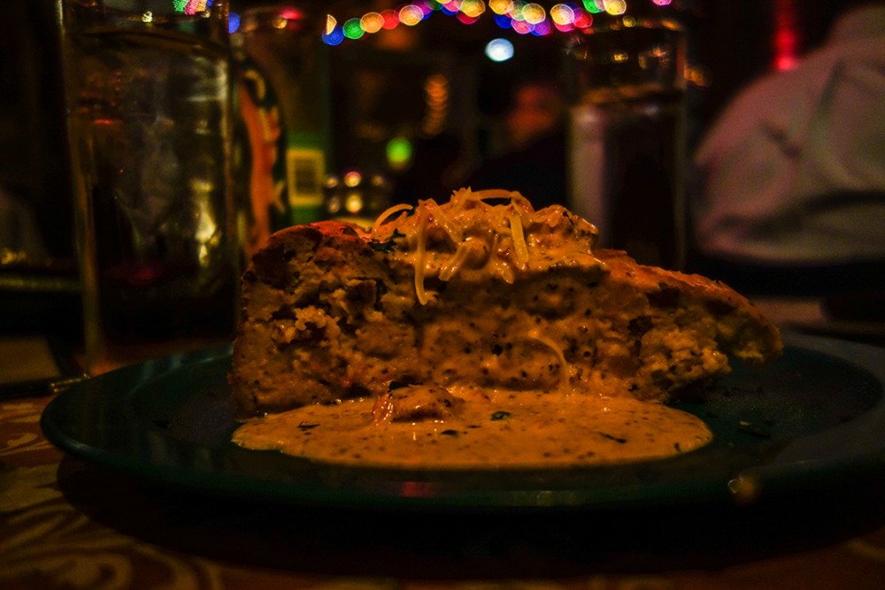 Shrimp and Alligator Sausage Cheesecake