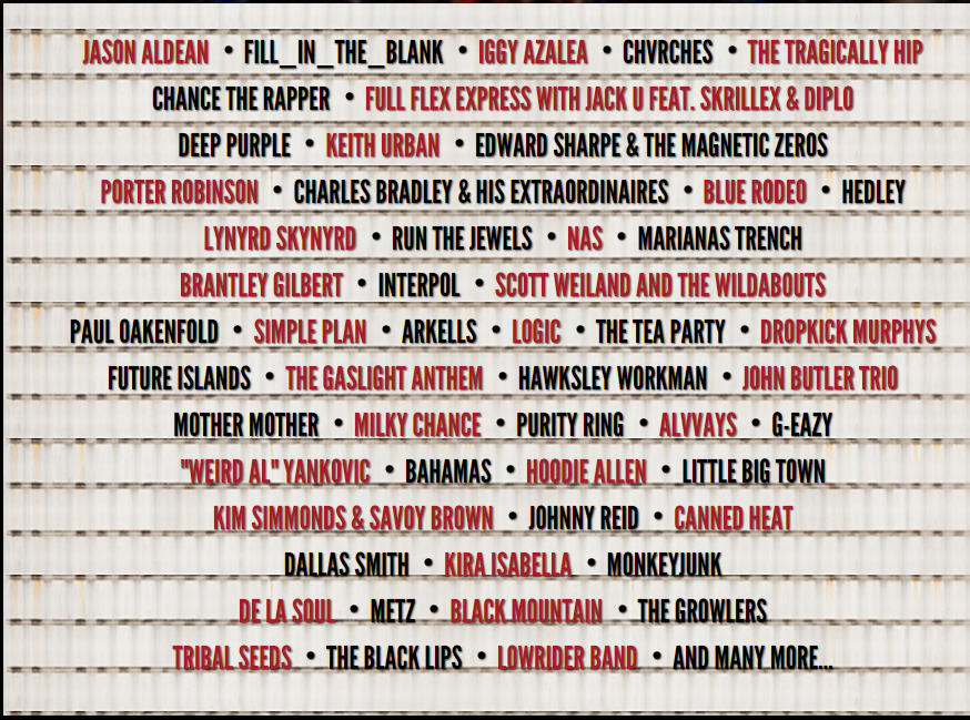 RBC Bluesfest 2015 *Updated