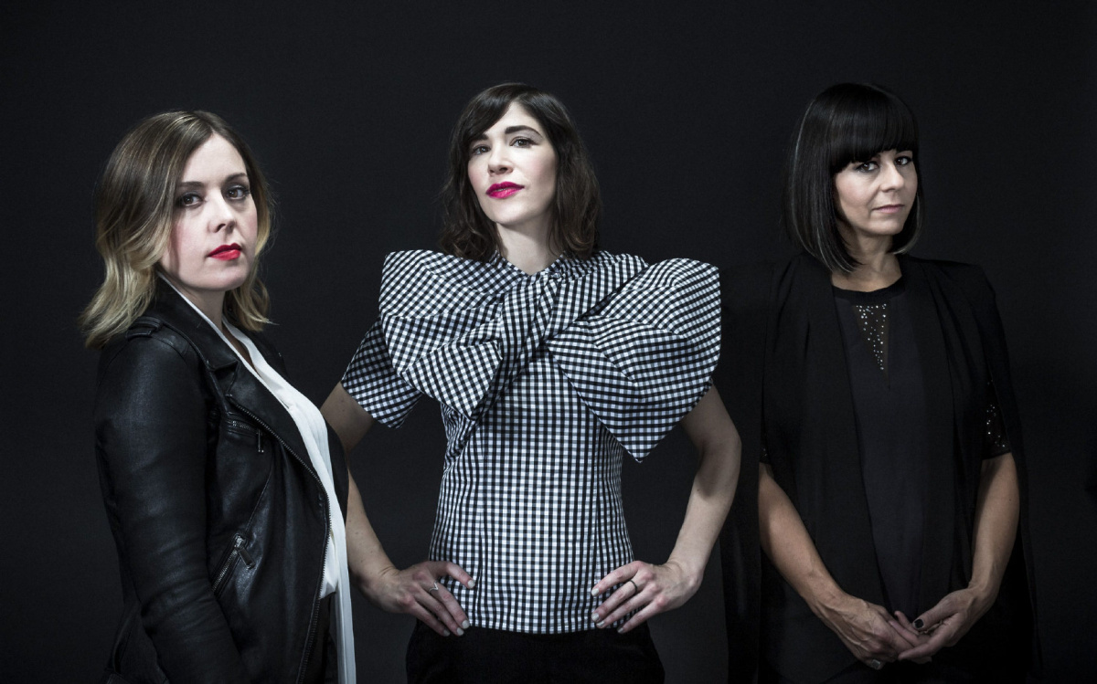 Corin Tucker, Carrie Brownstein and Janet Weiss of Sleater-Kinney in New York.