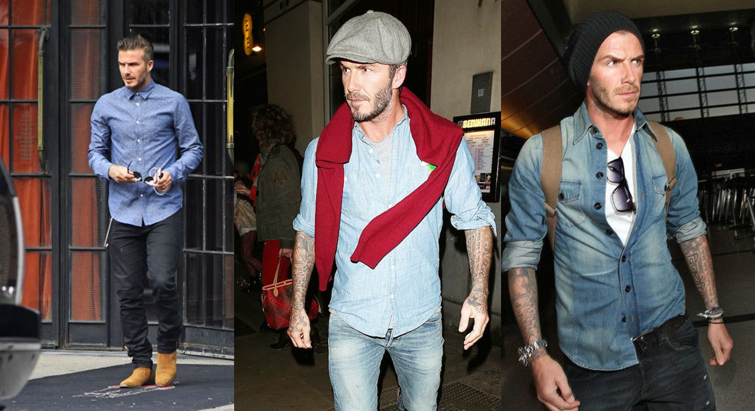 Beckham loves chambray